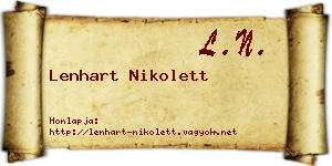 Lenhart Nikolett névjegykártya