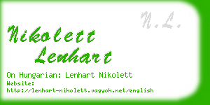 nikolett lenhart business card